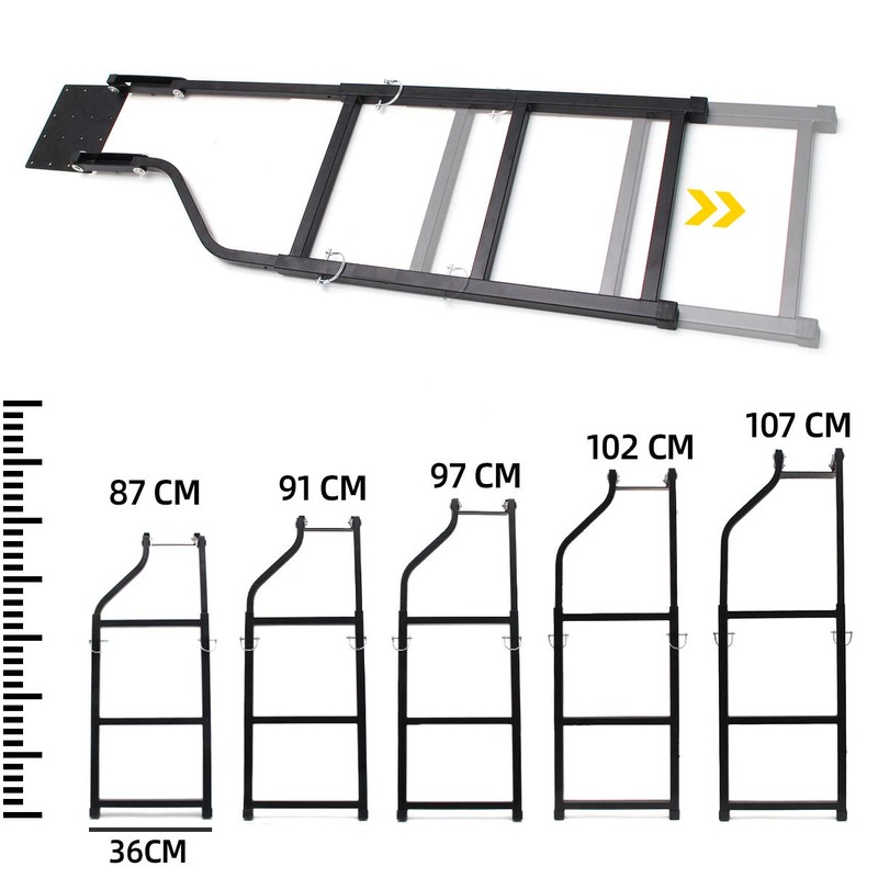 KMFCDAE Tailgate Ladder Pickup Truck Accessories Universal Extension Step Ladder