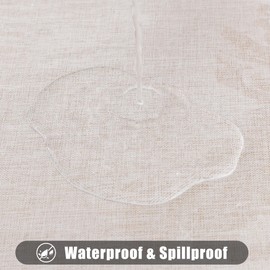 Moosfor Clear Plastic Table Cloth 2 Pack - 60 Inch, Waterproof Wipeable Vinyl Tablecloths for Round Table, Oil Spill Proof Transparent Tablecloth Protector for Dining, Picnic, Camping, Parties