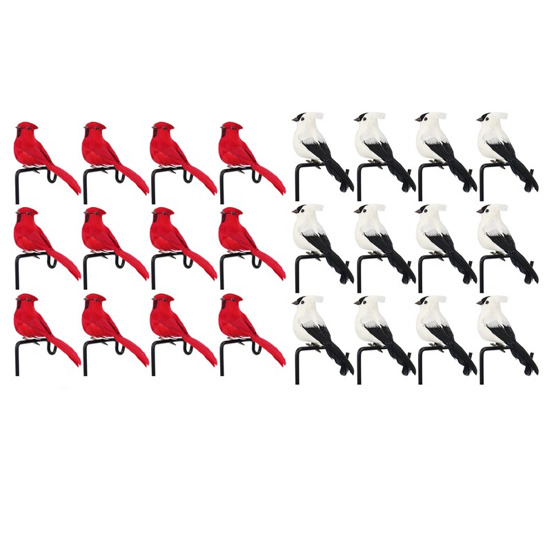 Bird Feather Christmas Bird Simulation Bird Garden Decoration Bird Foam