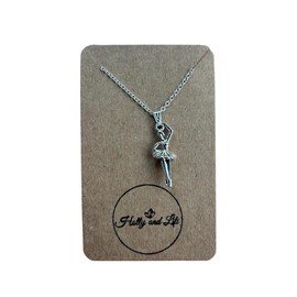 Ballerina Pendant Necklace, Ballet Silver Plated Chain, Ballerina Necklace, Dance Chain, Dancing Necklaces