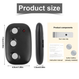 BTFO Linear Garage Door Opener Remote, Easy Programming Precision Garage Door Opener Clicker Control Keypad for MCT-3 DNT00089 MCT-11 DNT00090 ACP00879