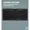 PELLE TORO Minimalist Slim Mens Wallet, Handmade Real Leather Card