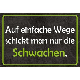 mrdeco Metal Sign 12 x 18 cm Curved On Easy Ways Sayings Tin Sign