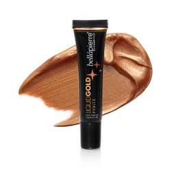 bellapierre Liquid Gold Shimmering Highlighter | Lightweight Radiant Makeup Adds Shimmer and Shine | Non-Toxic and Paraben Free - 0.5 Fl. Oz. (Pyrite)