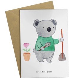 Mr. & Mrs. Panda Grußkarte Garten- und Landschaftsbauer Herz - Geschenk, Gärtnerei, Einladungskarte, Jubiläum, Geburtstagskarte, Glückwunschkarte,