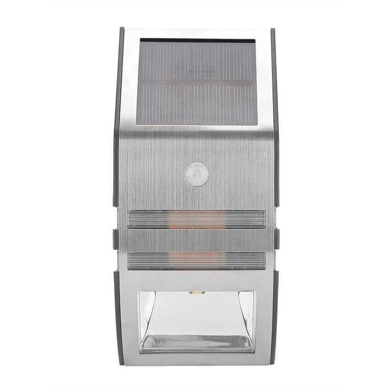 Solar Powered PIR Motion Sensor 2 LED Path Wall Light