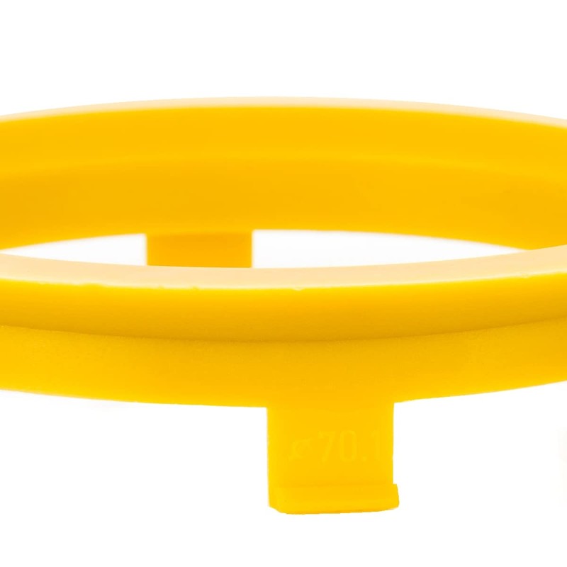 LST 4 x yellow centring rings for alloy wheels, wheel