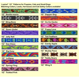 LupinePet Originals 1/2" Bling Bonz 10-13" Step In Harness for Extra Small Dogs