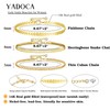 YADOCA 3Pcs Gold Anklets for Women, 14K Gold Ankle Bracelets