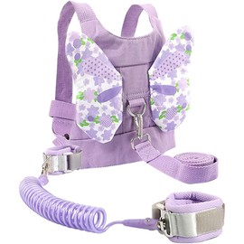 Anti-Lost Toddler Leash with Butterfly Wings Backpack – Child Safety Harness with Wrist Link for Kids, Baby Walking Wrist Strap with Key Lock – Travel, Shopping, Outdoor Safety for Girls