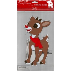 Rudolph the Red Nosed Reindeer Christmas Jelz Window Cling