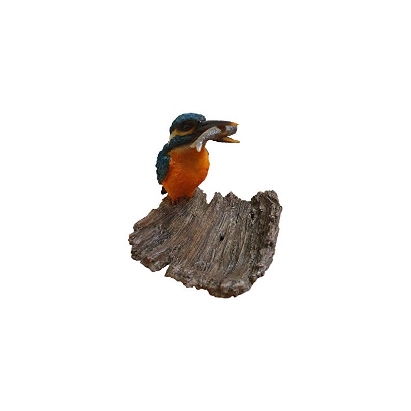 Vivid Arts Kingfisher on Driftwood Home or Garden Decoration (BG-KF08-F)