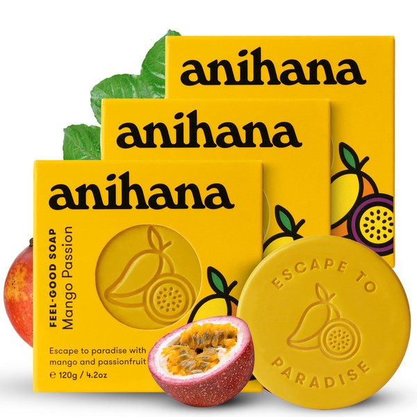 ANIHANA Feel-Good Soap 3 Pack with Coconut Oil and Shea