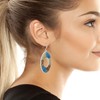 Robert Lee Morris Soho Womens Mixed Stone Oval Drop Earrings,