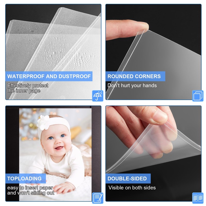 Sherr 5 Pcs 18 x 24 Inches Rigid Print Protectors