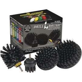 Drillbrush BBQ Grill Cleaning Kit - Safe Nylon Grill Brush | Drill Brush Set - Ultra Stiff Power Scrubber Attachments for Loose Paint, De-Scaling Rust and Graffiti Removal on Stone, Brick and Masonry