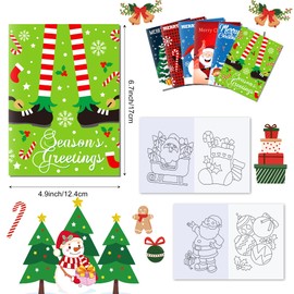 16 Pcs Happy Christmas Coloring Books Christmas Coloring Book Bulk Mini Coloring Books Bulk for Kids DIY Art Drawing Activity Book Set for Christmas Theme Birthday Party Favor