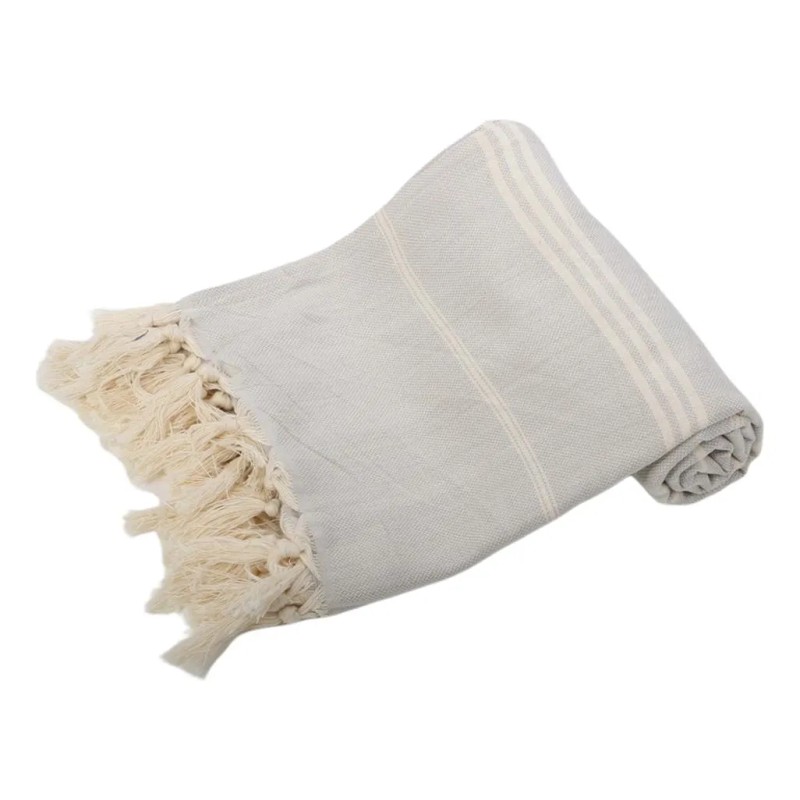 2 Cotton Turkish Towel Beach Spa Bath Towel Pestemal Gris