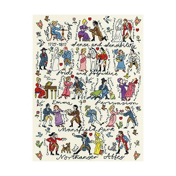 Bothy Threads Jane Austen Counted Cross Stitch Kit