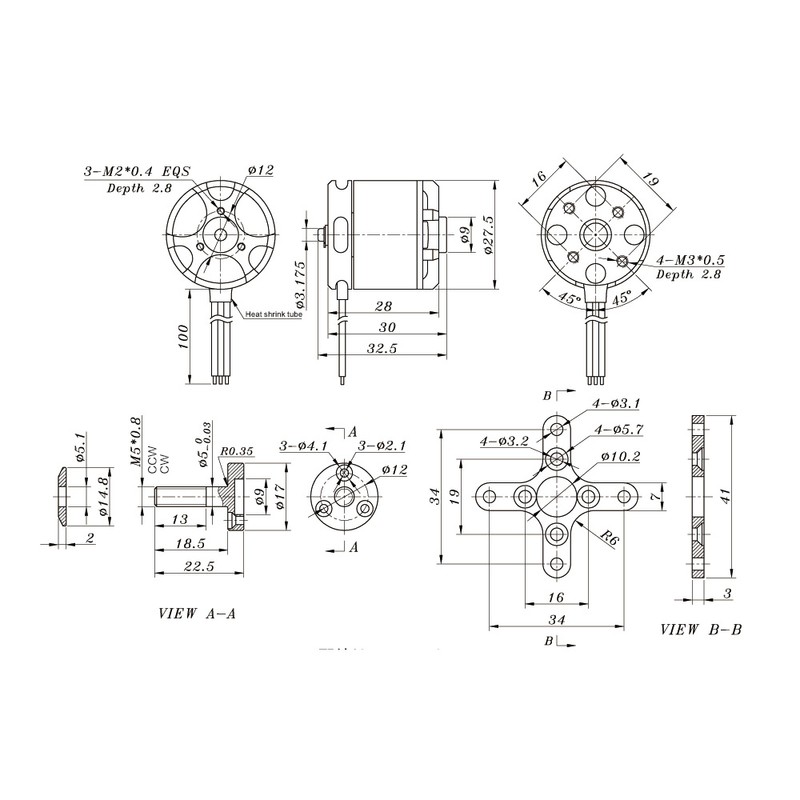 SUNNYSKY X2212 980KV II 2-4S Brushless Motor for RC Airplane