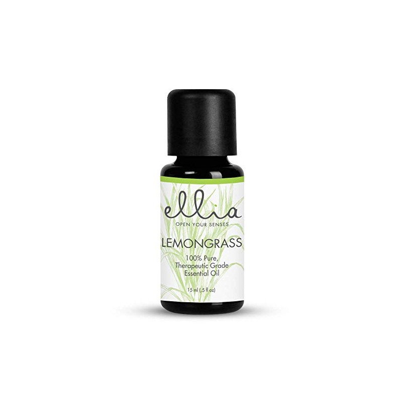 Ellia Lemongrass Diffuser Essential Oil, 15 mL Bottle, Clear, 5