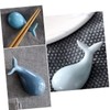 Mikinona 2pcs Unique Chopstick Pillow Ceramic Whale Shape Chopsticks Rest
