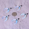 JUST IN STONES Synthetic Opalite Moonstone Glass Crescent Moon Shape