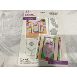 GEMINI By Crafters Companion Waterfall Stamp and Die Set FLOWER POWER New