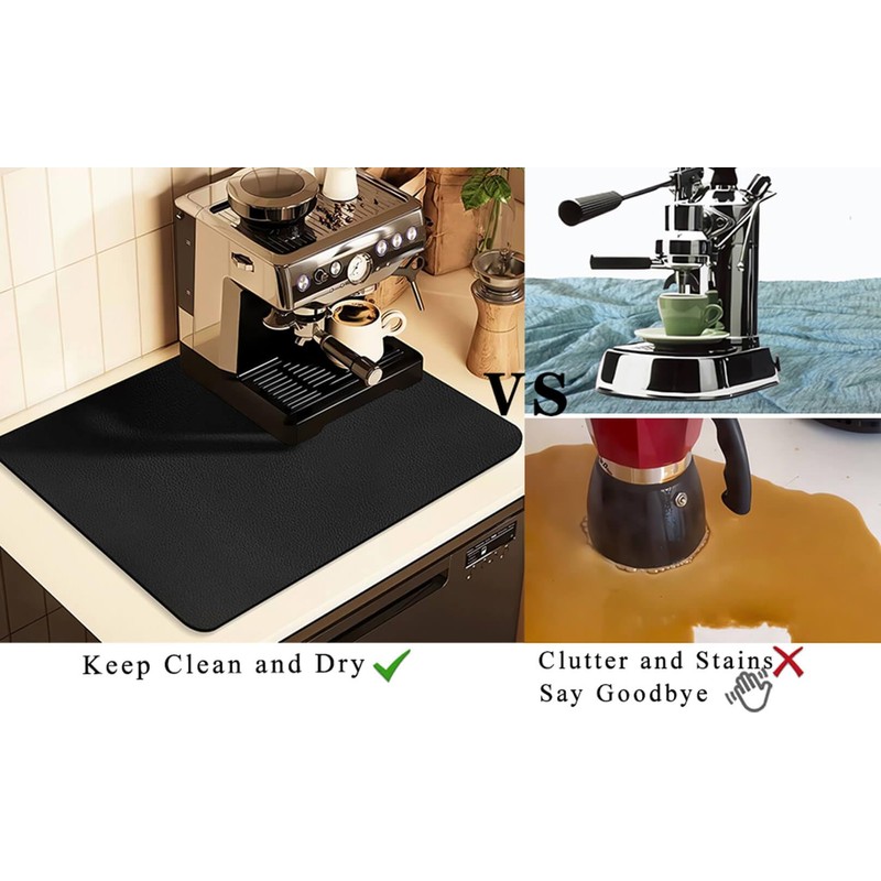 Coffee Mat for Countertops ,Coffee Bar Accessories Fit Under Coffee