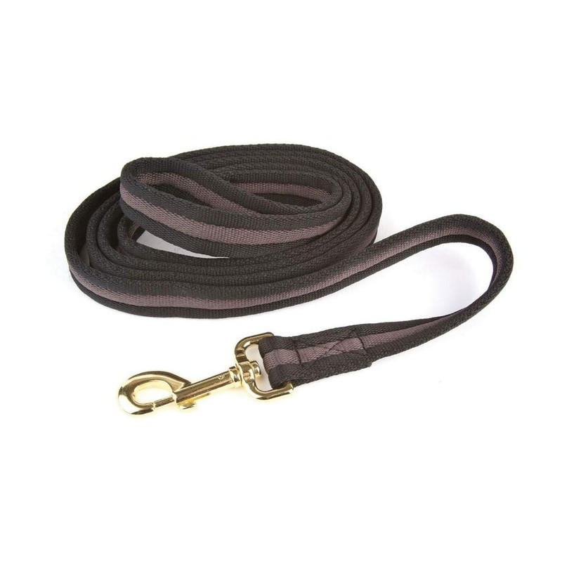 Hy Soft Webbing Lead Rein without Chain - Black