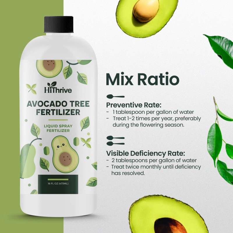 Hithrive 16oz Fruit Tree Fertilizer for Avocados - Makes 32