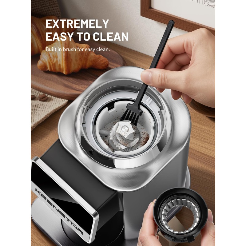 Keenstar Conical Burr Coffee Grinder, Coffee Bean Grinder with 34