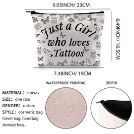 Tattoo Gifts for Tattoo Artists Makeup Bag Tattoo Inspired Gift Loves Tattoos Gift Zipper Pouch Bag (Tattoos 2UK)