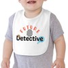 Baby Bib Organic Cotton Future Detective Detective Work Movies, White