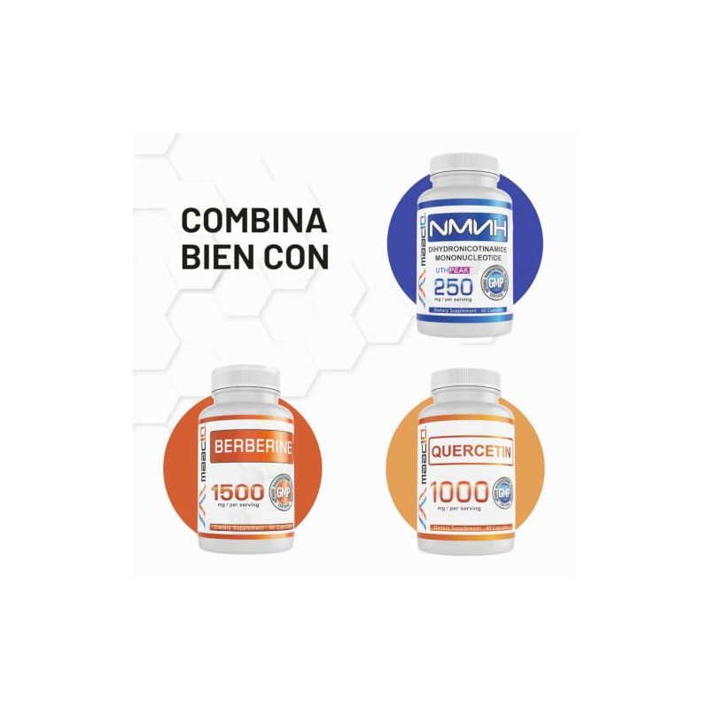 MAAC10 Formulas Trans-Resveratrol 500mg + BioPerine 5mg For Enhanced Bioavailability