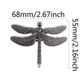 Dragonfly Cabinet Knob 6 Pcs Pull,Hardware Furniture Decoration Handle for Drawer Dresser Wardrobes Closet Kitchen Cupboard Livingroom Bedroom Vivicap (Ancient tin)