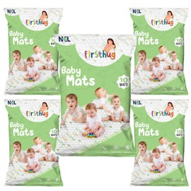 FIRSTHUG Baby Disposable Underpad Changing Mats Changing Pads Waterproof Diaper Breathable Underpads Bed Protector with Water Proof Non Slip Back Sheet -Size 60X60 Cm Pack of-5 White