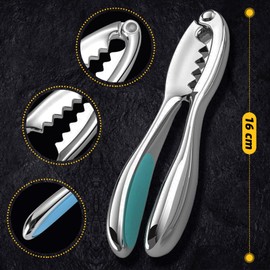 Tuofang Nutcracker Walnuts, Nutcracker, High-Quality Stainless Steel Nutcracker, Suitable for Nuts or Shellfish (Blue)