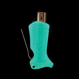Toker Poker - Clipper Lighter Sleeve Glow in The Dark - All Inclusive Tool for Camping and Other (Glow Green)
