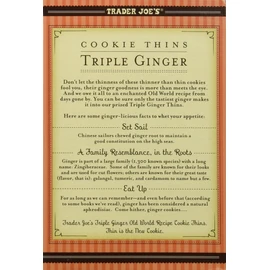 Trader Joe's Cookie Thins Triple Ginger 9 oz