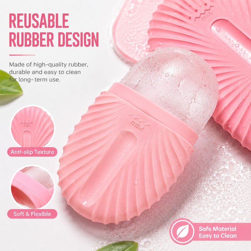Ice Face Roller for Cooling Facial Massage – Reusable Rubber