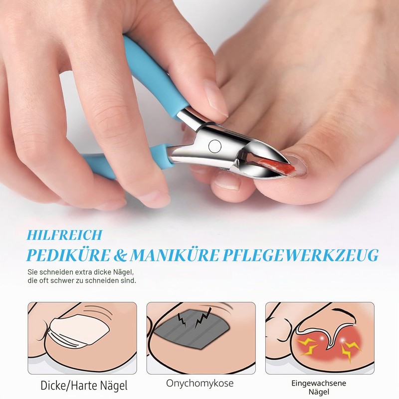 FVION Nail Clippers for Toenails Professional - Stainless Steel Toenail