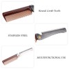 Stainless Steel Beard Comb, Portable Folding Pocket Moustache Comb for
