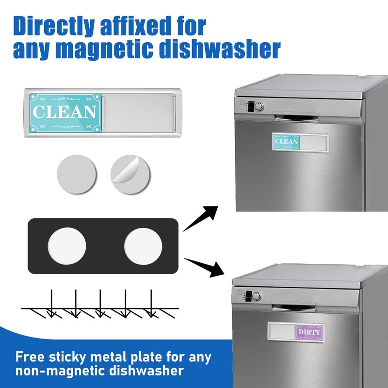 Dishwasher Magnet Clean Dirty Sign for Kitchen Organization and Storage