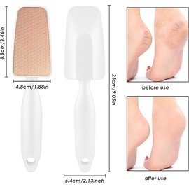 Long Handle Glass Foot File Callus Remover,Glass Foot File and Callus Remover,Nano Glass Foot File Callus Remover with Long Handle,Nano-Glass Foot File Callus Remover Glass Foot File for Feet,Pink