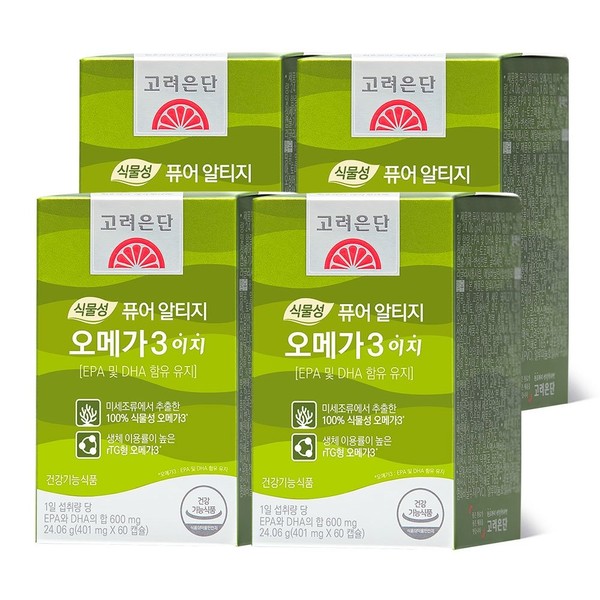 Korea Eundan Vegetable RTG Omega 3 60 capsules No / 고려은단 식물성알티지 오메가3 60캡슐X4개(4개월분), 오메가3 이지 60캡슐 X 4개오메가3 이지 60캡슐 X 4개_쇼핑백 포함(무료)쇼핑백 포함(무료)_선택하지 않음선택하지 않음