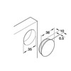 2 Pcs Hinge Hole Cover 35mm Plastic Hinge Hole Cover