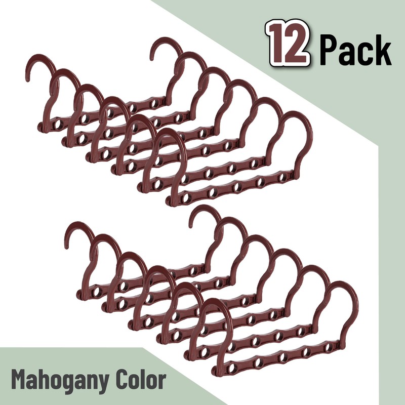 Mr. Pen- Space Saving Hangers for Clothes, 12 pcs, Mahogany