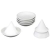 Octagonal Salt Set, Unglazed Octagonal Stiffener + Round Plate Set