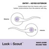 Lock Scout Wave Lever with Round Trim Keyed Entry Door